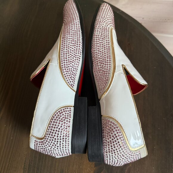 Fiesso By Aurelio Garcia White/Pink With Rhinestones Slip-On Shoes Size 8 main image 6